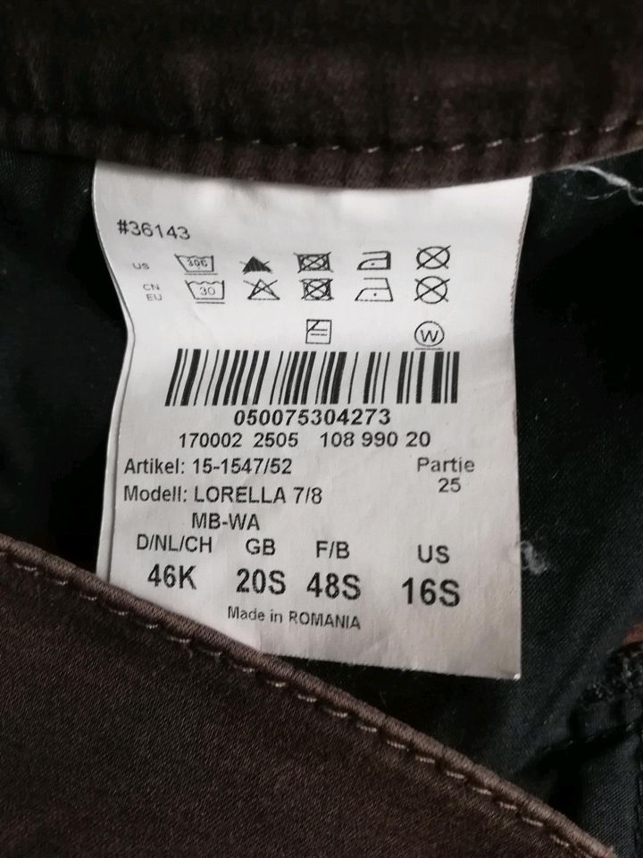 Hose, Jeans, Brax, Kurzgrösse 46K, braun in Eckernförde