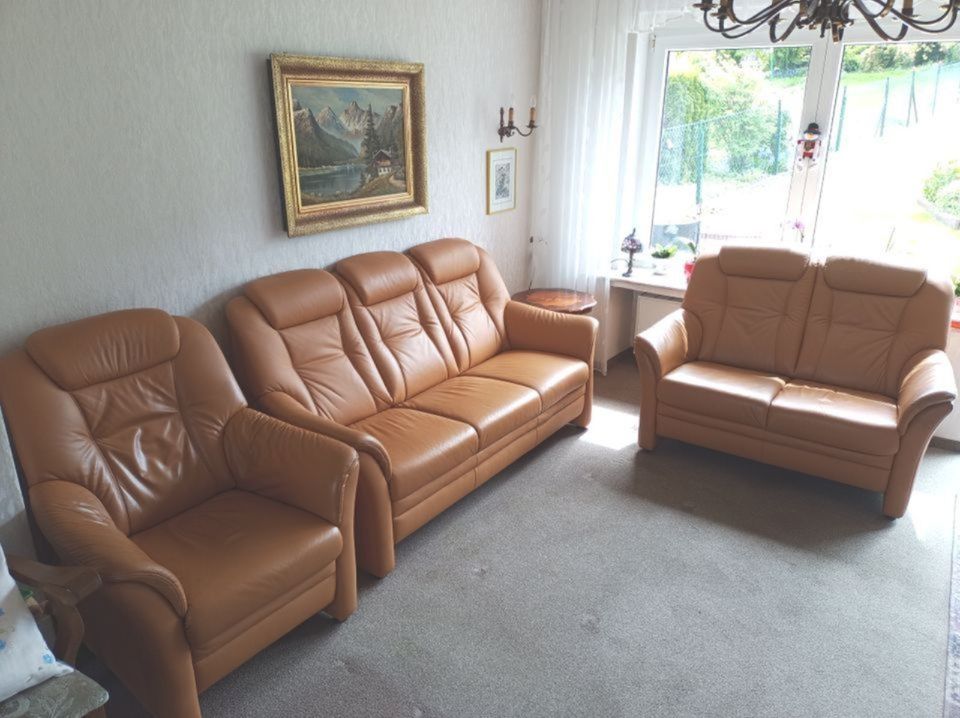 Echtleder Sessel, 2er Couch und 3er Couch, sehr guter Zustand! in Barsinghausen