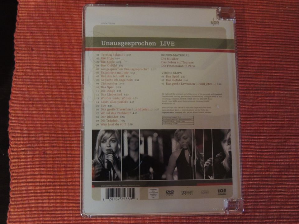 Annett Louisan  DVD  Unausgesprochen - Live in Rüdersdorf