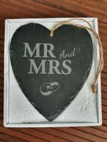 Schiefer Herz mit Gravur - Geschenk Hochzeit "Mr & Mrs" Bothfeld-Vahrenheide - Isernhagen-Süd Vorschau