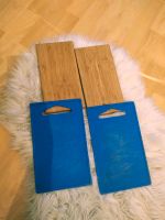 4 Schneidebretter Holz blau dick Küche Plastik Rand kochen braun Hessen - Darmstadt Vorschau