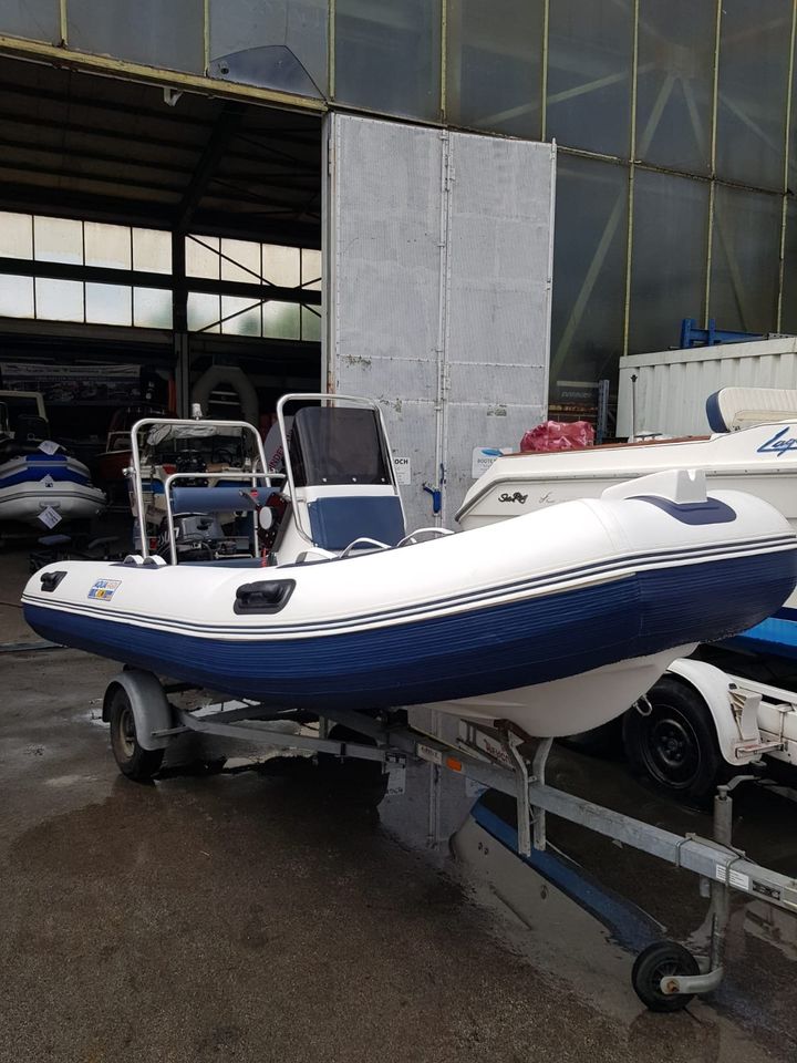 Ausstellungsboot RIB Schlauchboot Aquaparx 390 + 20PS Parsun NEU in Dortmund