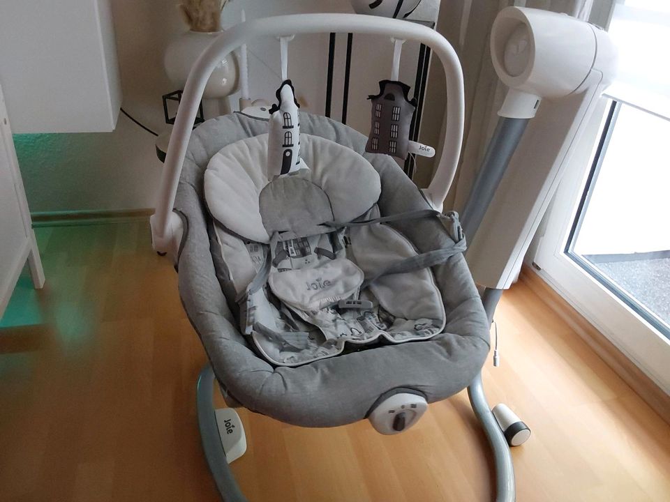 JOIE SERINA BABYSCHAUKEL 2IN1 WIEGE GRAU TOP ZUSTAND ZUGREIFEN in Velbert