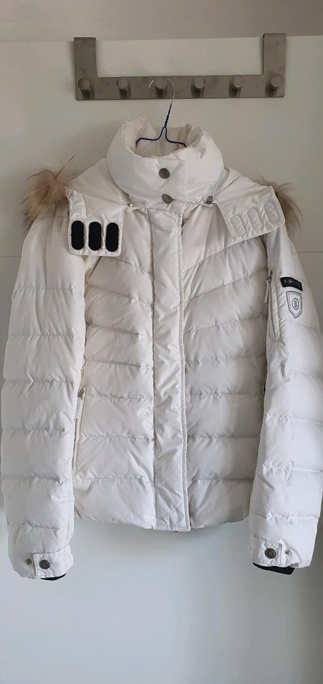 Bogner Fire&Ice Skijacke weiß Daunenjacke mit Echt-Pelz Größe 40 in Unterföhring