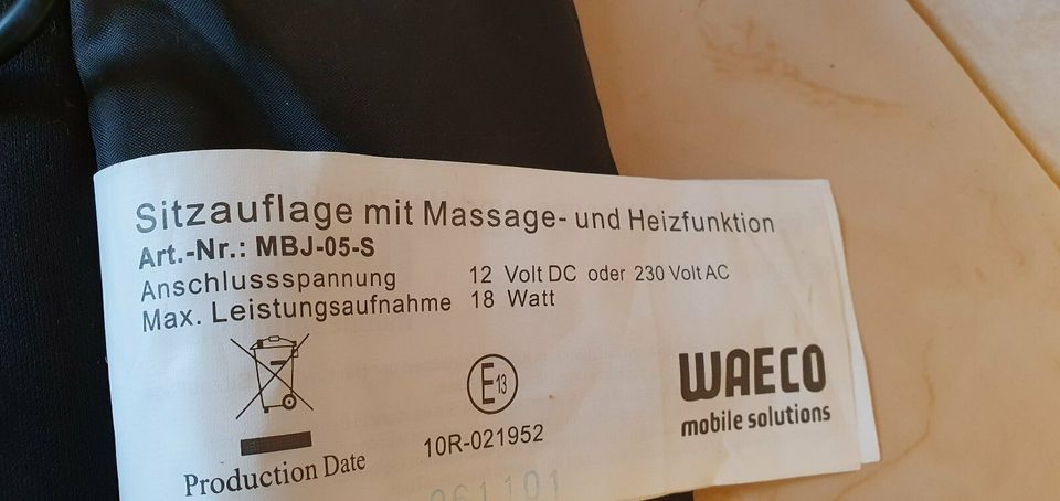 Sitzauflage mit Massage und Heizfunktion Body-N-Joy MBJ-05-S in Burkau