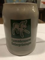 Bierkrug, Tonkrug, Bierglas, Brauerei, Reklame, Lammbrauerei Bayern - Dillingen (Donau) Vorschau