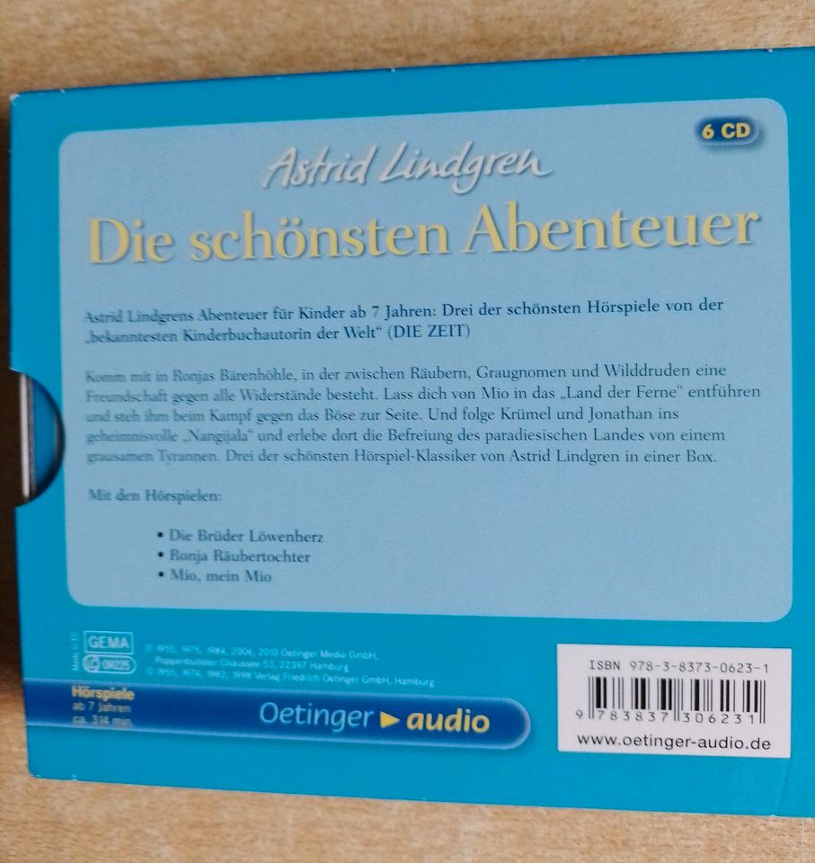 Astrid Lindgren - Die schönsten Abenteuer - 6er CD -Box in Eckernförde