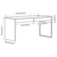 Ikea Schreibtisch MICKE 142x50 mit Schubladen Mitte - Wedding Vorschau