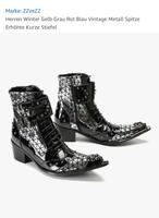 NEU Vintage Stiefel Metall extravagant Hessen - Ober-Mörlen Vorschau