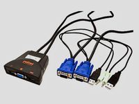 ROLINE KVM SWITCH BOX 2 PORT USB AUDIO 2 PC RECHNER COMPUTER TOP Walle - Utbremen Vorschau