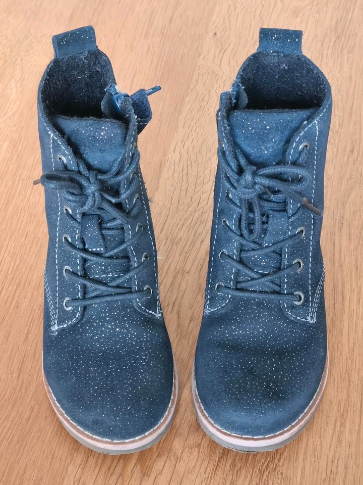 Lurchi Stiefel Gr. 28 Mädchen Glitzer blau Frühling in Erbach