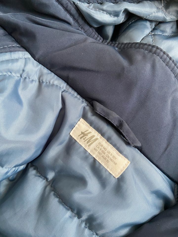 H&M Winterjacke Mantel Parka Jungen Gr. 140 blau in Kürnach