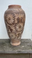 Tonvase mit Blumenmotiv, 55cm / Blumenvase groß Brandenburg - Ahrensfelde Vorschau