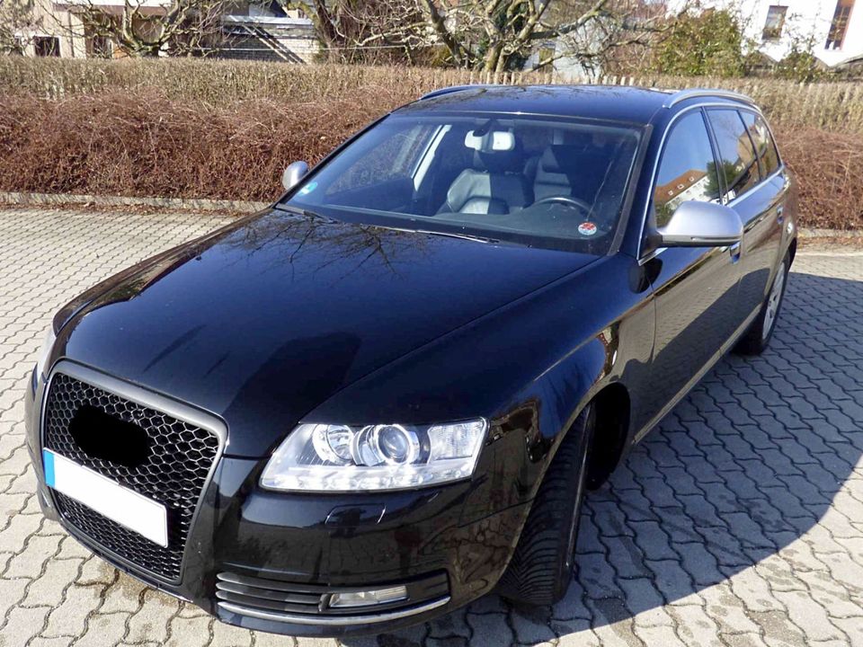 Passend für Audi A6 4F Wabengrill und Spiegelkappen Alu Look in Wrestedt