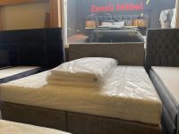 Bett Boxspringbett 180x200 cm grau mit Topper Lüneburger Heide - Neuenkirchen Vorschau