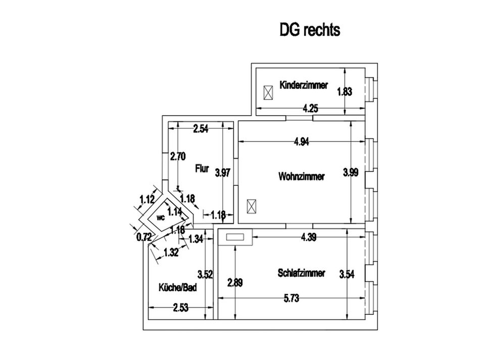 Rarität - Tolle Altbau Dachgeschosswohnung - 300m vom Markplatz in Annaberg-Buchholz