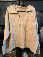 Strickpullover Pulli V Ausschnitt Zopf oversized M beige Neu Dortmund - Somborn Vorschau