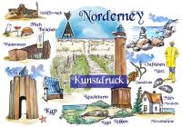 NORDERNEY Insel Poster & Rahmen, Nordsee Deko, Leuchtturm Niedersachsen - Norderney Vorschau