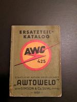 Ersatzteilkatalog Awo 425 T, Ausgabe 1951, original Sachsen - Gelenau Vorschau