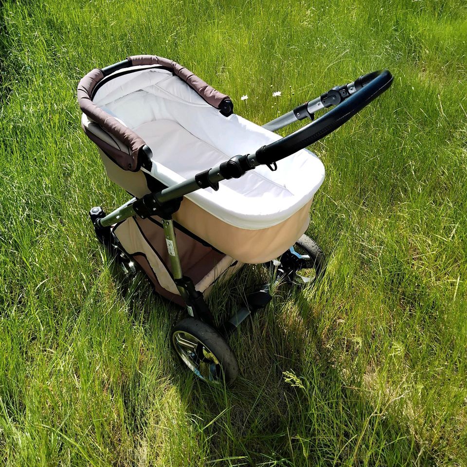 3 in 1 Kinderwagen, rosa/beige, Buggy, Autositz von Pluto Skyline in Braunschweig