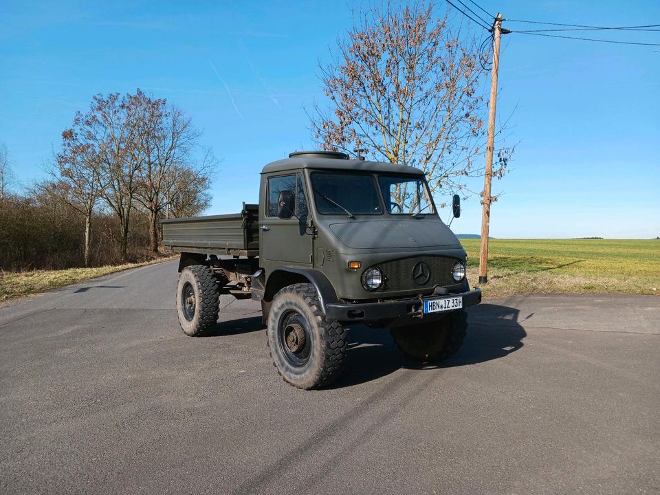 Unimog 404s H-Zulassung 3,5t TÜV neu hydr. Kipper kein Cabrio in Eisfeld