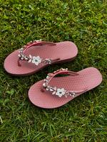 Damen Sandale Zehentrenner Flip Flop mit Edlem Steinen Neu Gr. 39 Bayern - Biessenhofen Vorschau