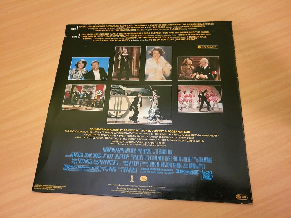 Mel Brooks TO BE OR NOT TO BE Vinyl LP Schallplatte in Lutter am Barenberge