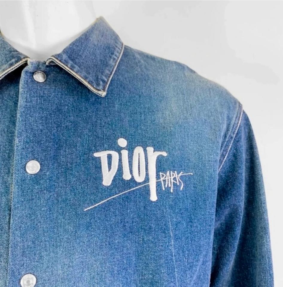 Christian Dior Jeans Denim Jacke Hemd Dior x Stussy NP 1600 € in Offenbach