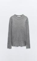 Strick Pullover mit Rundhalsausschnitt und Zopfmuster Bayern - Pliening Vorschau