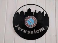 Schallplatte Uhr Wandbild gefräst Jerusalem Skyline Retro Geschen Bayern - Sulzberg Vorschau