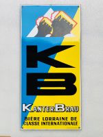 ‼️ EMAILSCHILD Kanter Brau Bier Emailleschild um 1950 Saarland - Schiffweiler Vorschau