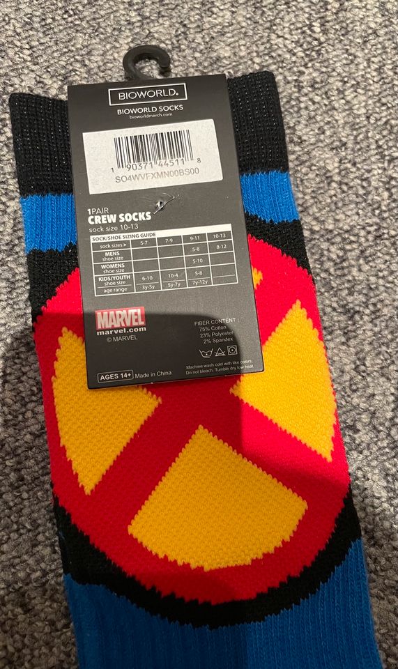 Bioworld Marvel X-Men Comic Crew Socken Gr. 10-13 in Berlin