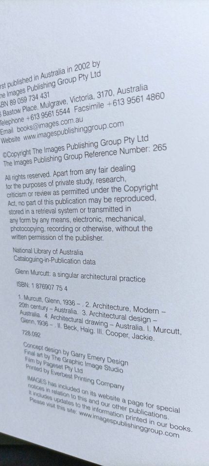 Glenn Murcutt  a singular architectural practice Haig Beck Cooper in Schweitenkirchen