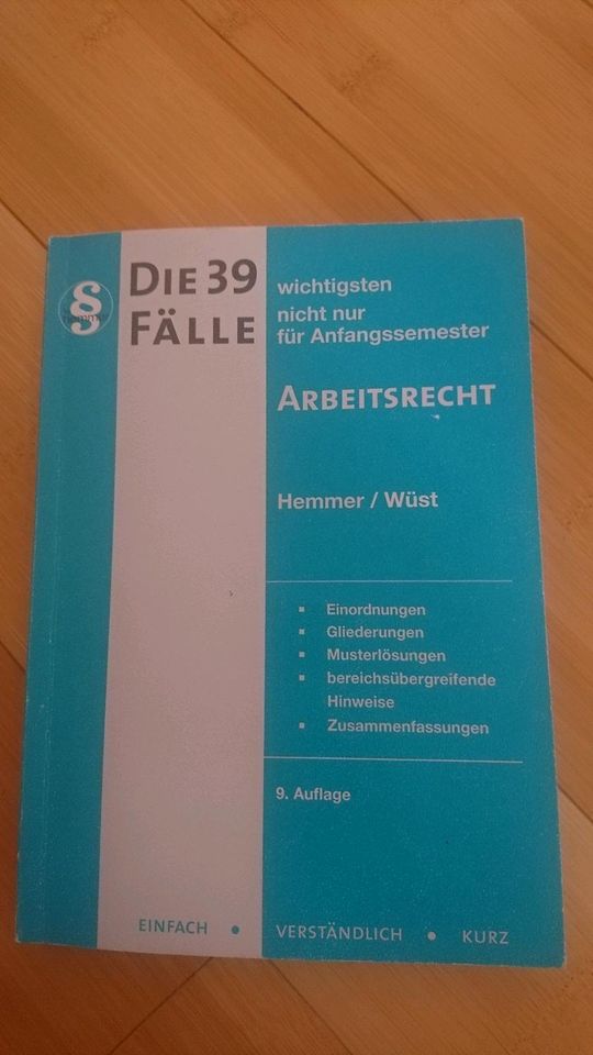 Arbeitsrecht Hemmer Wüst Fälle Fallbuch 9. Auflage in Beimerstetten