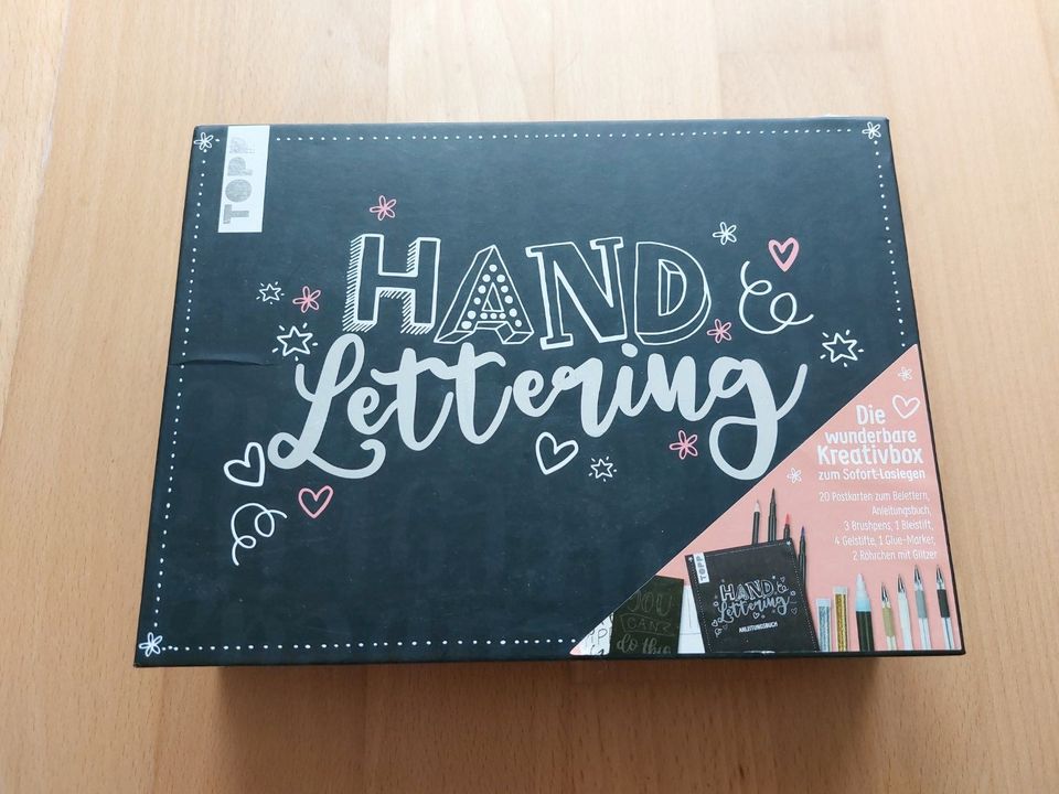 Hand Lettering Kreativbox: Postkarten, Anleitungsbuch, Stifte in Rheinfelden (Baden)