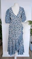 Kleid Next 34/XS Baumwolle Blumen Wickelkleid Blau Rosé Niedersachsen - Stuhr Vorschau