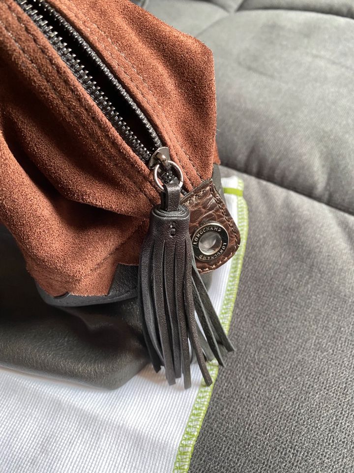 Longchamp Tasche cuir Neu in S mit Gurt in schwarz braun Leder in Düsseldorf