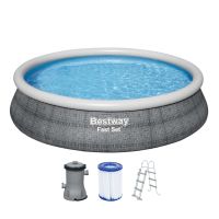 Bestway Fast Set Pool 457 x 107 Rattan-Optik + Sandfilteranlage Rheinland-Pfalz - Hettenleidelheim Vorschau