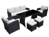 Luxus Premium Garten Polyrattan Lounge SET Möbel schwarz Essgrupp Bayern - Hofkirchen Vorschau