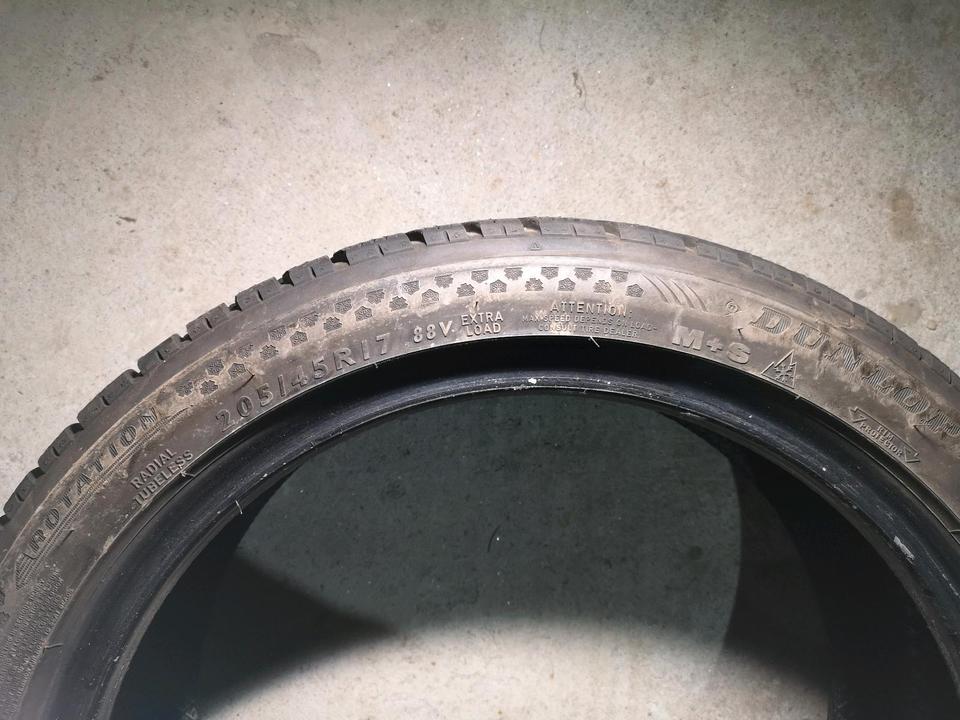 Winterreifen 205 45 R17 88V M+S DUNLOP BMW MINI Runflat / RFT in Loiching