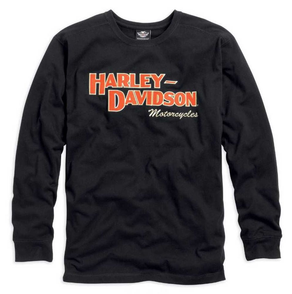 Harley Bar & Shield Long Sleeve T-Shirt schwarz M, L, XL, XXL in Penkun