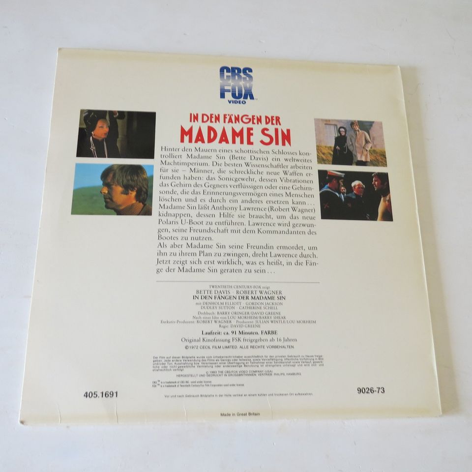 Sammlung Laser Disc 6 Filme CBS FOX Video in Überherrn