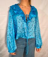 NEU Zara Bluse mit Tupfen Volant Langarmshirt Bluse Blau Gr M Nordrhein-Westfalen - Sankt Augustin Vorschau
