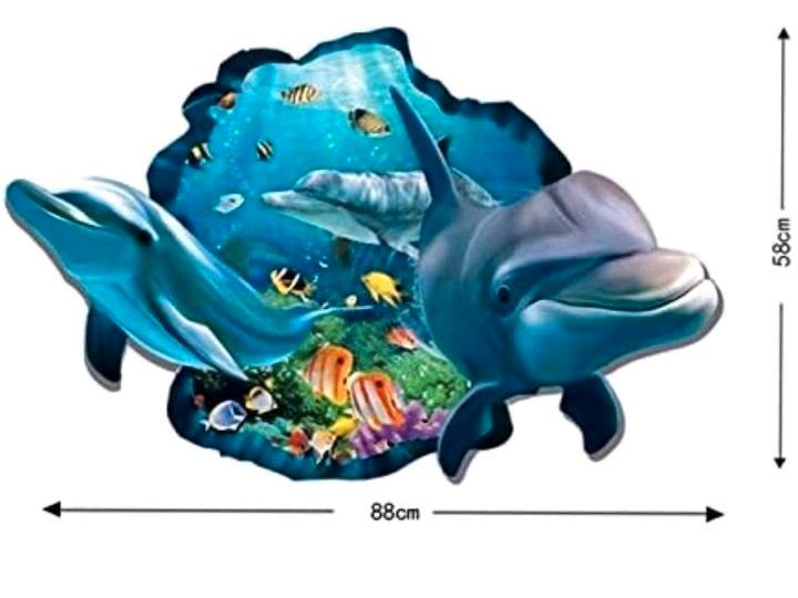 Fliesenbild " Unterwasserwelt " Delphine ca 88x58cm in Chemnitz