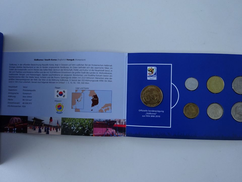 Kursmünzensätze, FIFA, WM 2010, auch einzeln in Klötze
