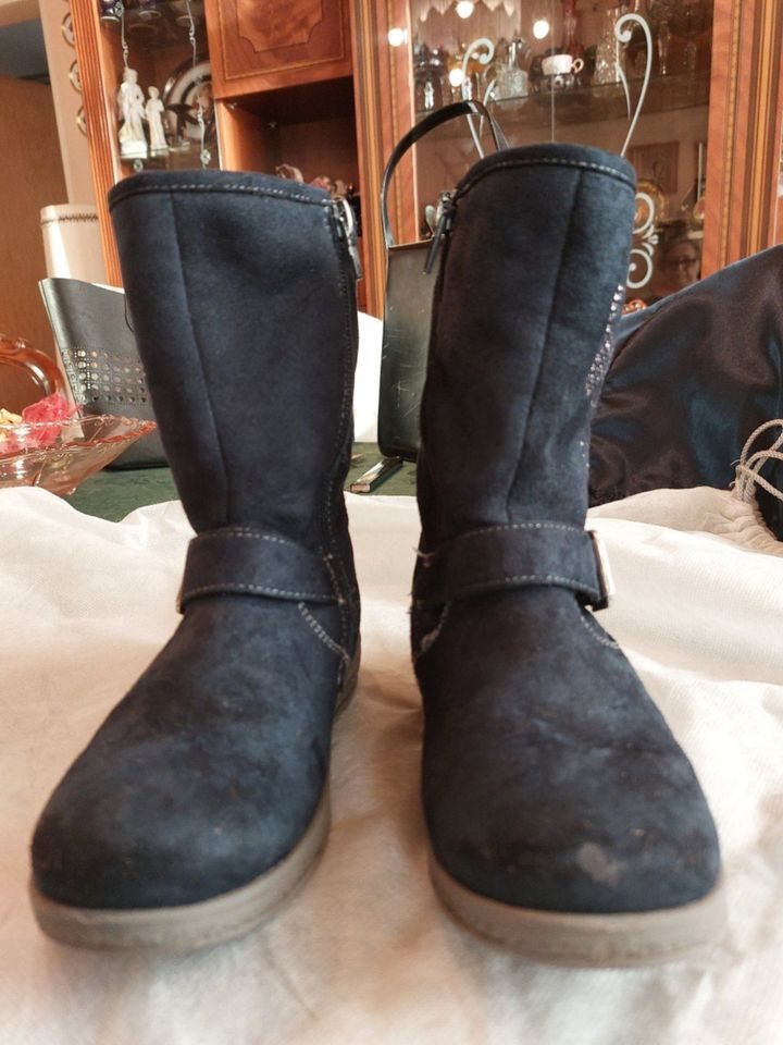 Schuhe Winterstiefelette Mädchen Dunkel Blau Boots Gr 29 in Hannover