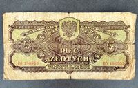 5 Zloty Zlotych 1944 / 5 polnische Zloty Banknote Nordrhein-Westfalen - Meschede Vorschau