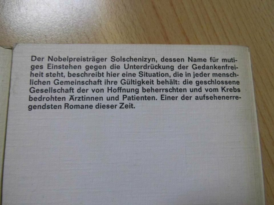 2 Bücher - Krebsstation I + II – Alexander Solschenizyn – 1972/73 in Wesel