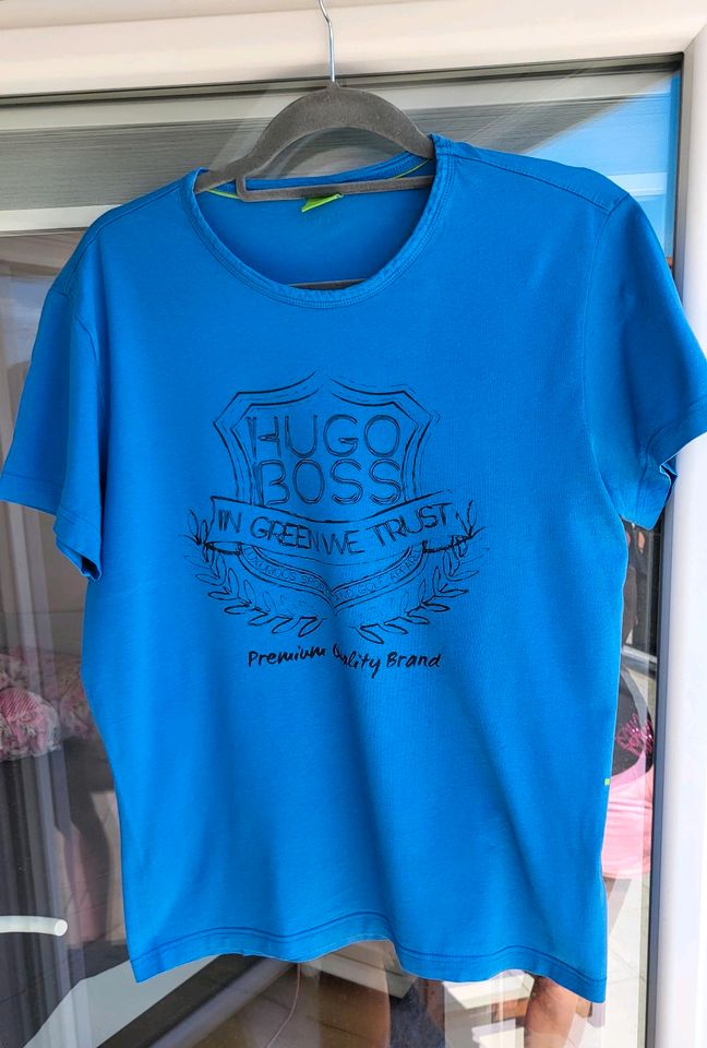 Hugo Boss Green T-Shirt  blau L in Schöneck