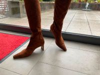 Velours Damenstiefel, Farbe Cognac Hessen - Mühltal  Vorschau